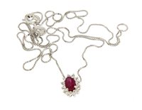 Collana Soranzo Gioielli Donna Pietre Preziose in Oro bianco Rubino 0.30 Ct GI10368800 - GI10368800